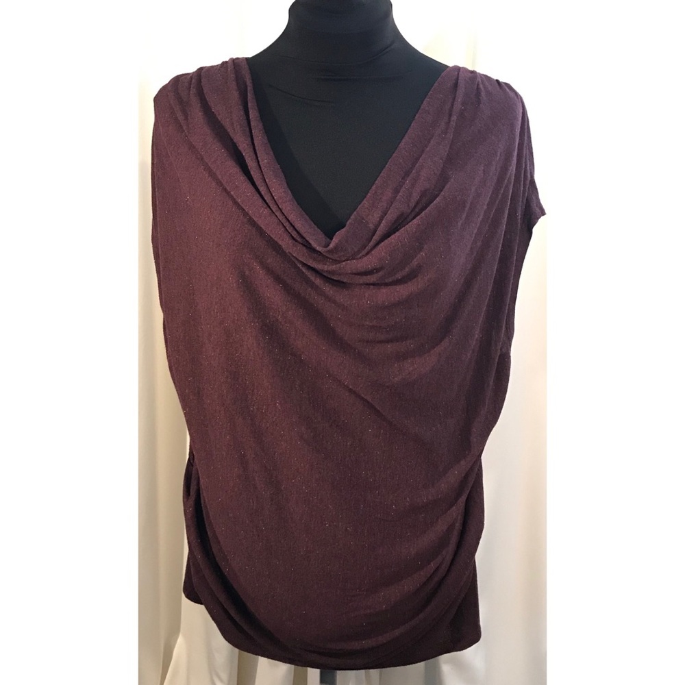 Lane Bryant Burgundy Cowl Neck Sleeveless top